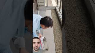 Building balcony floor ceramic tile decoration process [upl. by Gudren650]