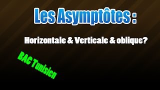 Les asymptôtes  Horizontales et Verticales et Obliques [upl. by Aylmar712]