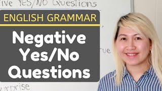 Negative Yes No Questions English Grammar [upl. by Uzial]