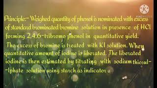 Estimation of Phenol by BromateBromide method [upl. by Felicio]