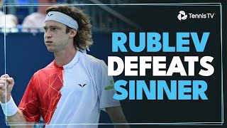 Andrey Rublev Upsets Jannik Sinner In Montreal 👏  Montreal 2024 Highlights [upl. by Ettellocin370]