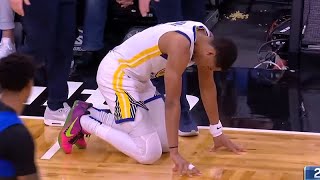 Jordan Poole ALMOST ends Warriors championship run with another INJURY scare with Steph Curry out 😯 [upl. by Annyl]