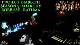 Project Diablo II  Season 9 Solo Self Found SSF Barbarian  Rathma Attempt [upl. by Schiro]