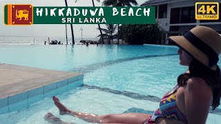 Hikkaduwa Beach 4k Sri Lanka Walking Tour 🇱🇰 [upl. by Zephan]