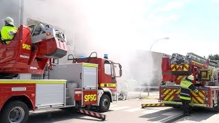 Großübung der Feuerwehr München in der Staatlichen Feuerwehrschule Geretsried [upl. by Folberth]