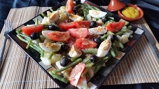 Salade Niçoiseسلطة نيس مثل التي تباع في المطاعمSalad nicoise French salad [upl. by Hoffert]