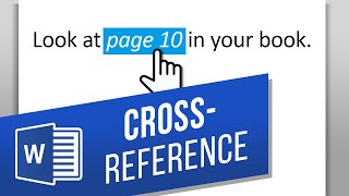 How to Create a CrossReference to a Page Number in Word  How to Use a CrossReference in Word [upl. by Adnuahs675]