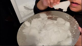 ORIGINAL FREEZER FROST DAY 1  ROOF AND SIDE HARD CRUNCHES  freezerfrost asmr [upl. by Hgiel]