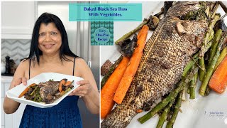 Baked Black Sea Bass with Vegetables  You will want this easy onepan recipe [upl. by Harty929]