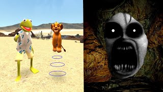 TERRIFYING CURSED CREATURE IN CAVE  Garrys mod Sandbox [upl. by Yelrac275]