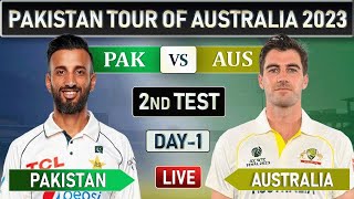 PAKISTAN vs AUSTRALIA 2nd Test MATCH DAY 1 SESSION 2 LIVE COMMENTARY  PAK vs AUS LIVE [upl. by Ahsote840]