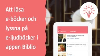 Att läsa eböcker och lyssna på eljudböcker i Biblio [upl. by Nilerual]