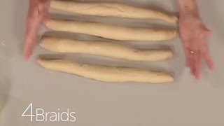 How To Make a 4Braided Challah  Challah Workshop Part 5 [upl. by Shuping306]