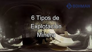 Minería 6 Tipos de Explotación Minera  BOHMAN [upl. by Leigha]