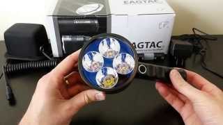 Eagletac ZP10L9 4xXML2 9x18650 car adapter spotlight review by selfbuilt [upl. by Khudari]