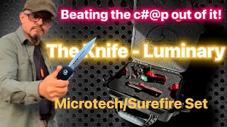 Can it take abusive tests Microtech Luminary Zero Blade Tolerance no play lock [upl. by Hashimoto720]