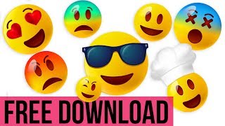 4K Animated Emojis Free Download  Alpha Channel Green Screen [upl. by Colb642]