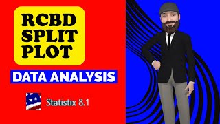 RCBD with Split Plot arrangement  Data Analysis in Statistix 81 [upl. by Franciska]