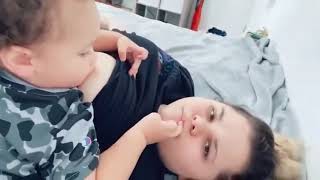 Breastfeeding 10 year old baby vlog mom and baby Breastfeeding 62 [upl. by Etteloiv391]