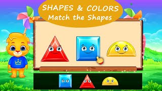 Colors and Shapes 5  Match the Shapes with Lucas and Ruby  RV AppStudios Games [upl. by Annazor]