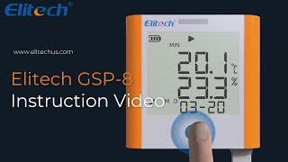 Elitech Digital Temperature Humidity Data Logger GSP8 Instruction Video [upl. by Aenal893]