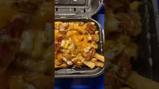 ASMR asmrshorts Zaxbys ChickenBaconRanchLoadedFries [upl. by Ahsinar]