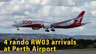 Four random arrivals on RW03 at Perth Airport on August 14 2023 [upl. by Dlared]