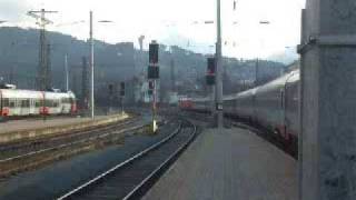 ÖBBEC 162 quotTransalpinquot leaving Innsbruck Central Station for Basel SBB [upl. by Corell]