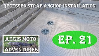 Recessed Strap Anchors Installation Motorcycle Adventure Travel [upl. by Christal]