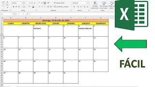 Como hacer un calendario en excel [upl. by Becca139]