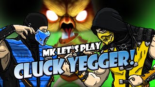 Scorpion amp SubZero Play  CLUCK YEGGER Scary FNAF Like Gameplay  MKX PARODY [upl. by Seidule]