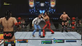 WWE 2K24  Kevin Nash amp Scott Hall vs Bunkhouse Buck amp Mike Enos [upl. by Ichabod216]