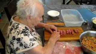 Santisi Brothers Grandma making Spiedini [upl. by Arais]