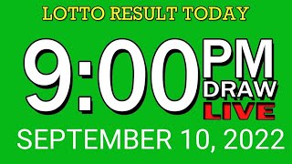 9PM LOTTO RESULT SEPT 10 2022  LOTTO RESULT WINNING NUMBER [upl. by Talmud]