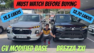 Grand Vitara Base model modified vs brezza zxi  full detail comparison [upl. by Aifas]