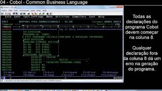 04 A linguagem COBOL Básico [upl. by Aniryt]