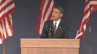 Barack Obama Speech President Elect Acceptance Speech 2008 Part 1 [upl. by Eizzik]