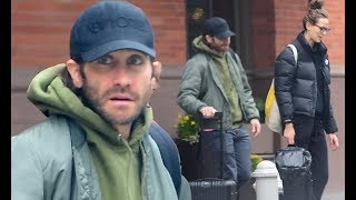 Jake Gyllenhaal 39 makes rare appearance with model girlfriend Jeanne Cadieu 24 as they head to [upl. by Luise875]