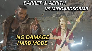 FFVII Rebirth Barret amp Aerith Vs Midgardsormr No Damage Hard Mode No Limit [upl. by Olnee]