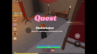 Ro wizard quest  Dishwasher how to complete roblox games [upl. by Claudia987]