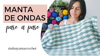 TEJE ESTA MANTA EN CUALQUIER TAMAÑO cómo tejer una manta en punto ondas a crochet ideal para bebés [upl. by Narok]