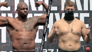 DILLIAN WHYTE FLEXES MASSIVE BICEPS amp MAKES WEIGHT FOR ALEXANDER POVETKIN REMATCH  FULL WEIGH IN [upl. by Nnahoj]