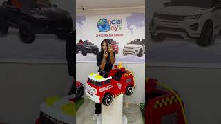 Camion dei Pompieri Elettrico per Bambini 12V con Telecomando Luci Sirene Suoni e Accessori Inclusi [upl. by Asira]