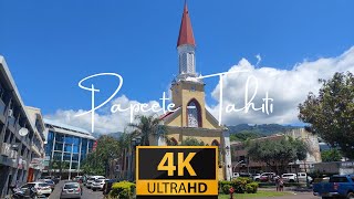 Morning Walk through Papeete on the Island of Tahiti 4K [upl. by Dame]