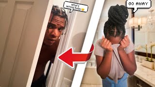 CRYING WITH THE DOOR LOCKED PRANK ON MY BOYFRIEND CUTE REACTION 🥹 [upl. by Addis826]