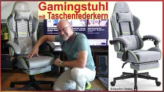 TOP Gamerstuhl  Montage Funktionen amp Test  Günstiger Bürostuhl amp ergonomischer Gamingstuhl 2024 [upl. by Nilo]