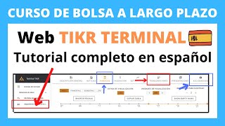 🔎1️⃣TIKR Terminal TUTORIAL en español 2024 [upl. by Einuj963]