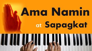 Ama Namin Manoling Francisco  Piano Chords Notes Lyrics [upl. by Iggam728]