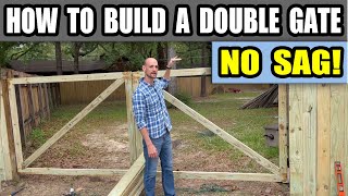 How to Build a Wooden Double Gate That Wont Sag [upl. by Leviralc]