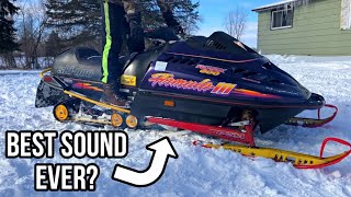 Can You Name A Better Sound 800cc Triple Snowmobiles Cold Start [upl. by Akibma]